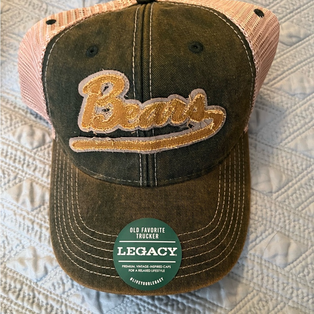 Baylor Bears Legacy hat - Green trucker hat with tan back